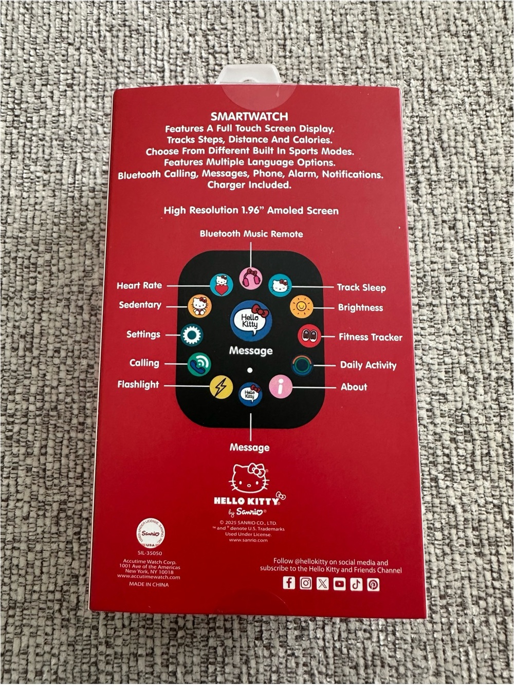 BRAND NEW Hello Kitty Bluetooth Smartwatch with Bonus Interchangeable Strap - Picture 5 of 8